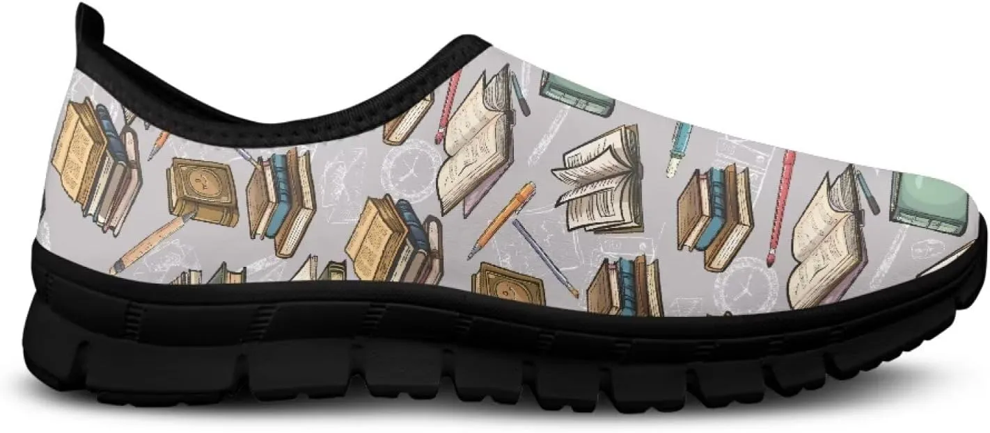 Women Walking Sneakers Casual Fashion Slip On Low Top Shoes Breathable Comfortable Tennis Work Footwear