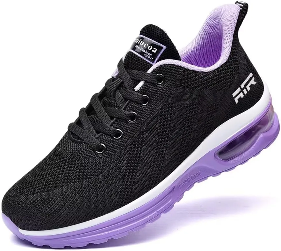 Womens Air Running Shoes Womens Walking Shoes Lightweight Women Sneakers Air Cushion Tennis Shoes for Gym Workout Sports