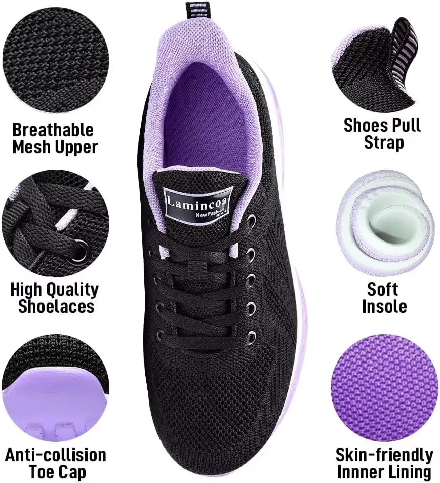 Womens Air Running Shoes Womens Walking Shoes Lightweight Women Sneakers Air Cushion Tennis Shoes for Gym Workout Sports