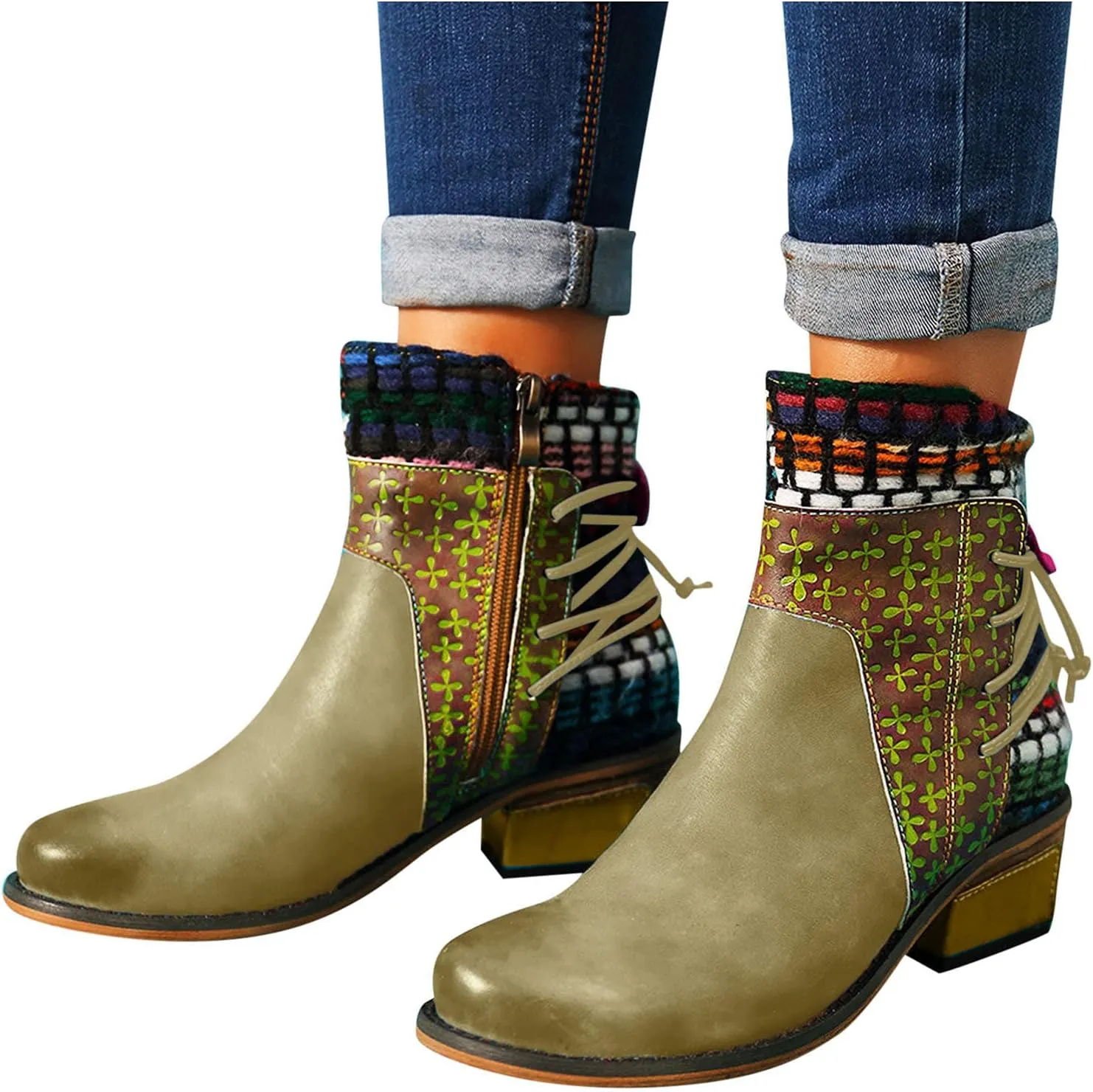 Womens Ankle Boots Arch Support Wide Width Womens Flat Tan Brown Lace Up Ankle Booties Womens Brown Boots Knee High Black Peep Toe Booties for Women White Western Booties for Women Low Heel