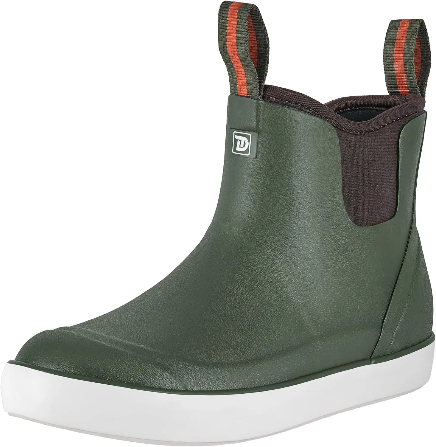 Women's Ankle Rain Boots, Rubber Fishing Deck Boots, Anti-slip Short Waterproof Shoes for Outdoor Fishing, Boating, Size 6-11