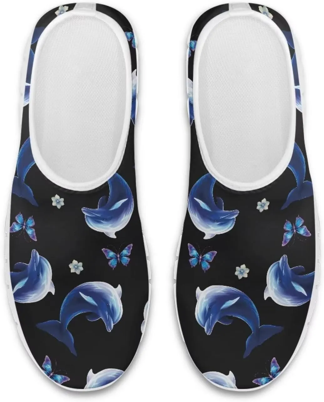Women's Casual Slip On Flats Fantasitic Print Fashion Sneakers Lightweight Non Slip Travel Ladies Shoes White Sole