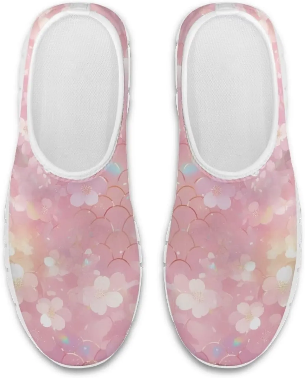 Women's Casual Slip On Flats Fantasitic Print Fashion Sneakers Lightweight Non Slip Travel Ladies Shoes White Sole