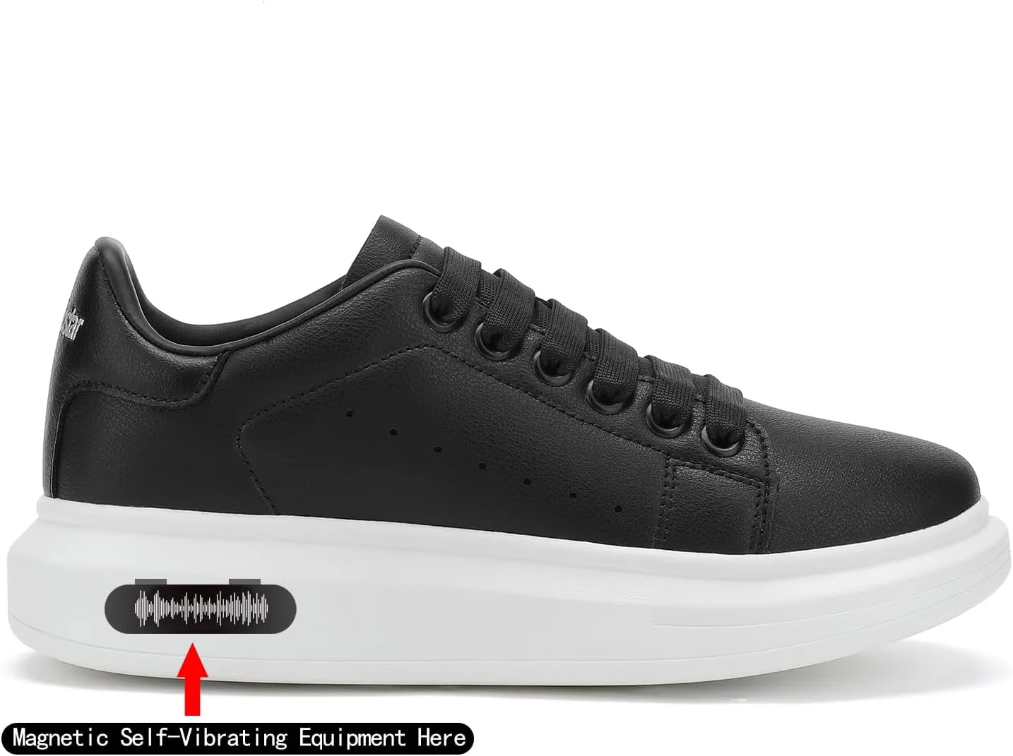 Women's Fashion Sneakers,Vibration Height Increase Shoes Lightweight Comfortable Casual Skateboarding Walking Shoes