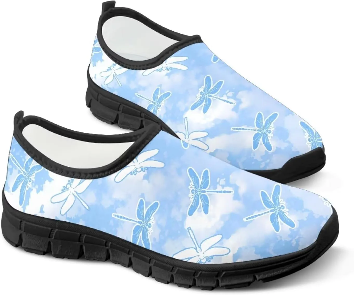 Women's Floral Print Sneaker Casual Low-Top Comfortable Outdoor Shoes Breathable Slip On Anti-Skid Tennis Sneaker for Ladies US 5.5-11.5