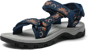Women's Hiking Sport Sandals Water Outdoor Athletic Shoes With Arch Support Adjustable Velcro Beach Shoes