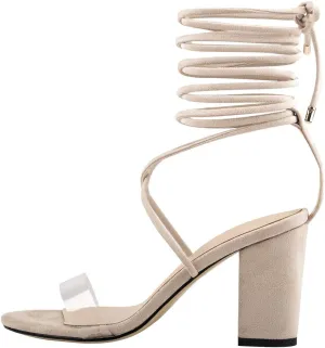 Women's Lace Up Chunky Low Heel Gladiator Sandals