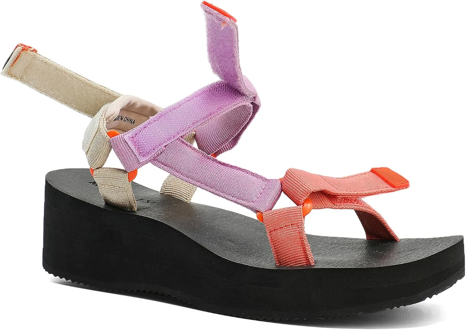 Women's Platform Sandals Casual Wedge Adjustable Velcro Arch Support Yoga Mat Heeled Flatform Sandals Shoes