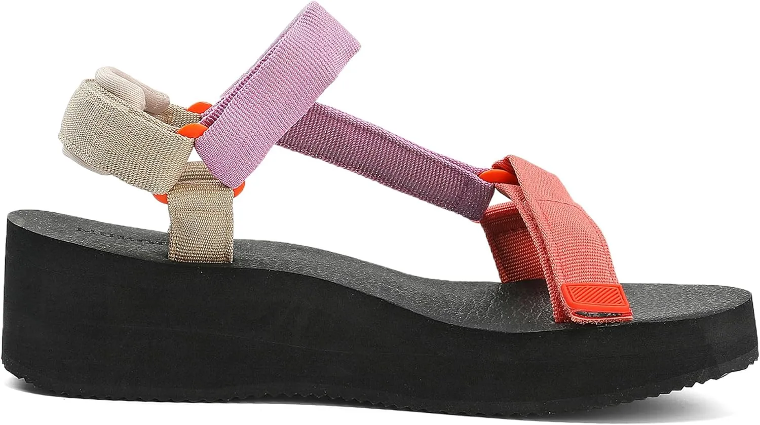 Women's Platform Sandals Casual Wedge Adjustable Velcro Arch Support Yoga Mat Heeled Flatform Sandals Shoes