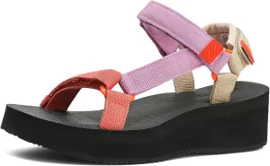 Women's Platform Sandals Casual Wedge Adjustable Velcro Arch Support Yoga Mat Heeled Flatform Sandals Shoes