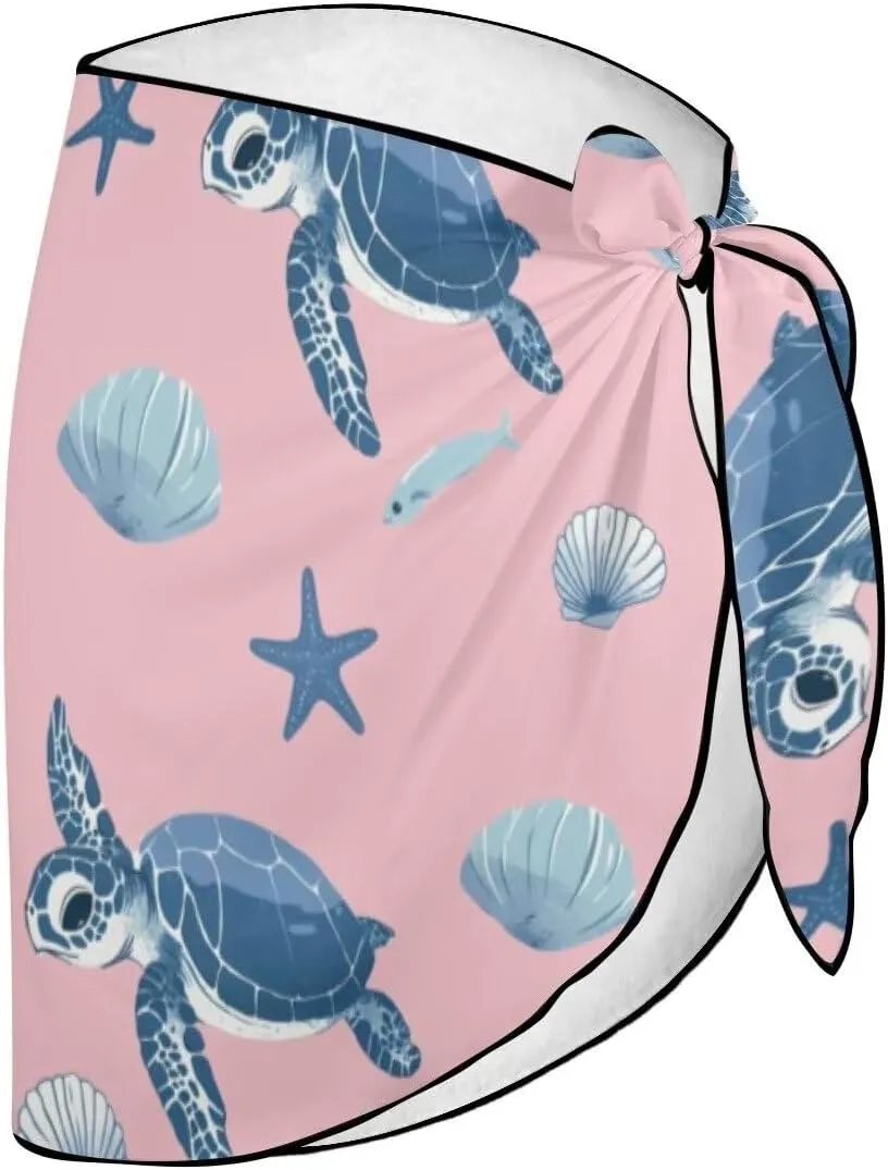 Women's Pool Coverup Skirts Swimsuit Bikini Coverups Skirt Tropical Beach Sarong Wraps for Swimwear Size S-2XL