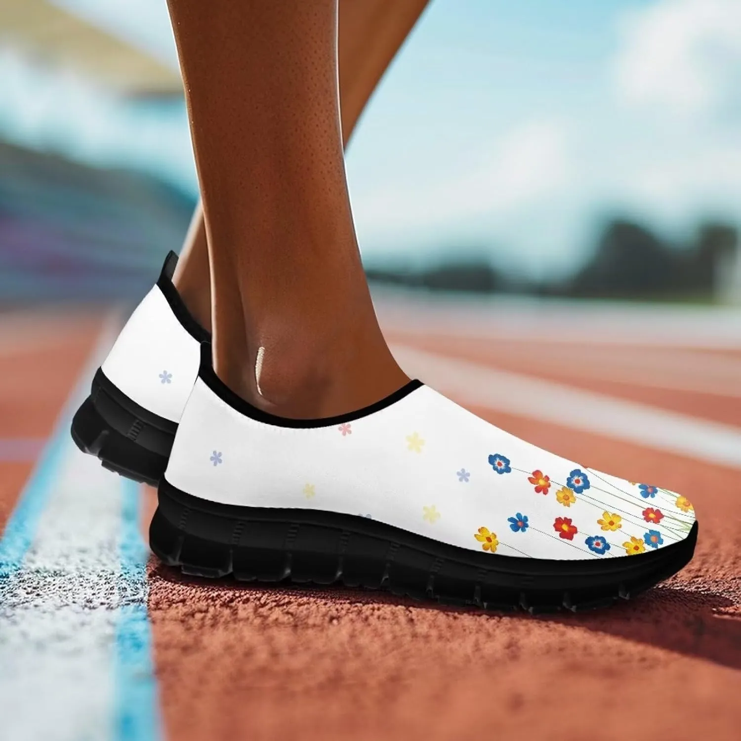 Women's Sneakers Casual Low Top Walking Sneaker Flat Outdoor Breathable Slip On Soft Lightweight Shoes for Women