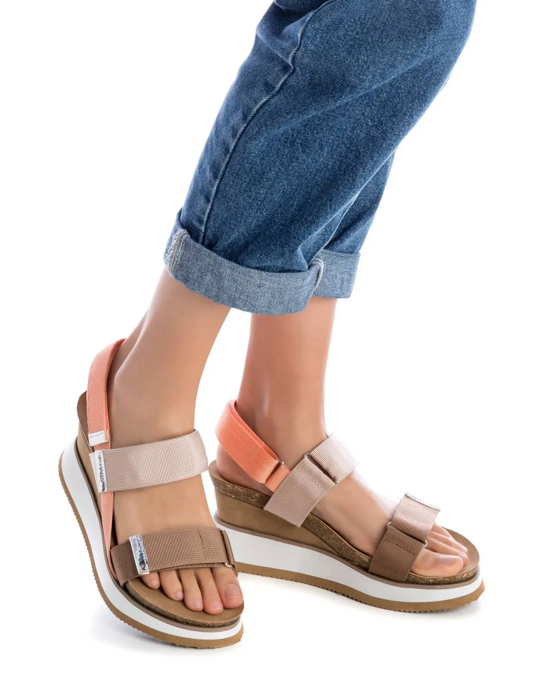 Women's Wedge Sandals By XTI, 4480502 Coral