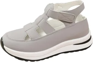 Women's Wedges Sandals Breathable Comfortable Platform Closed Toe Non Slip Sneakers Casual Hollow Out Sandals