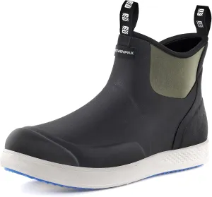 WOVENPAK Deck Boots for Men, Rain Boots Men, Waterproof Fishing Boots, Mens Deck Boots, Anti-slip Rubber Work Ankle Rain Boots Shoes for Outdoor Fishing, Boating, Size 6-13