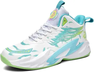 YAXE Unisex High Top Basketball Shoes Lightweight Comfortable Non Slip Fashion Running Sneakers