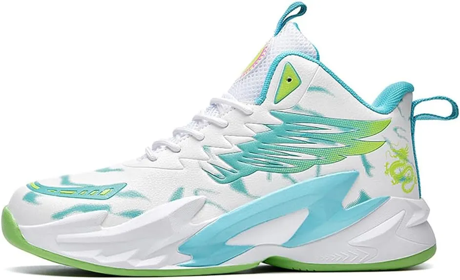 YAXE Unisex High Top Basketball Shoes Lightweight Comfortable Non Slip Fashion Running Sneakers