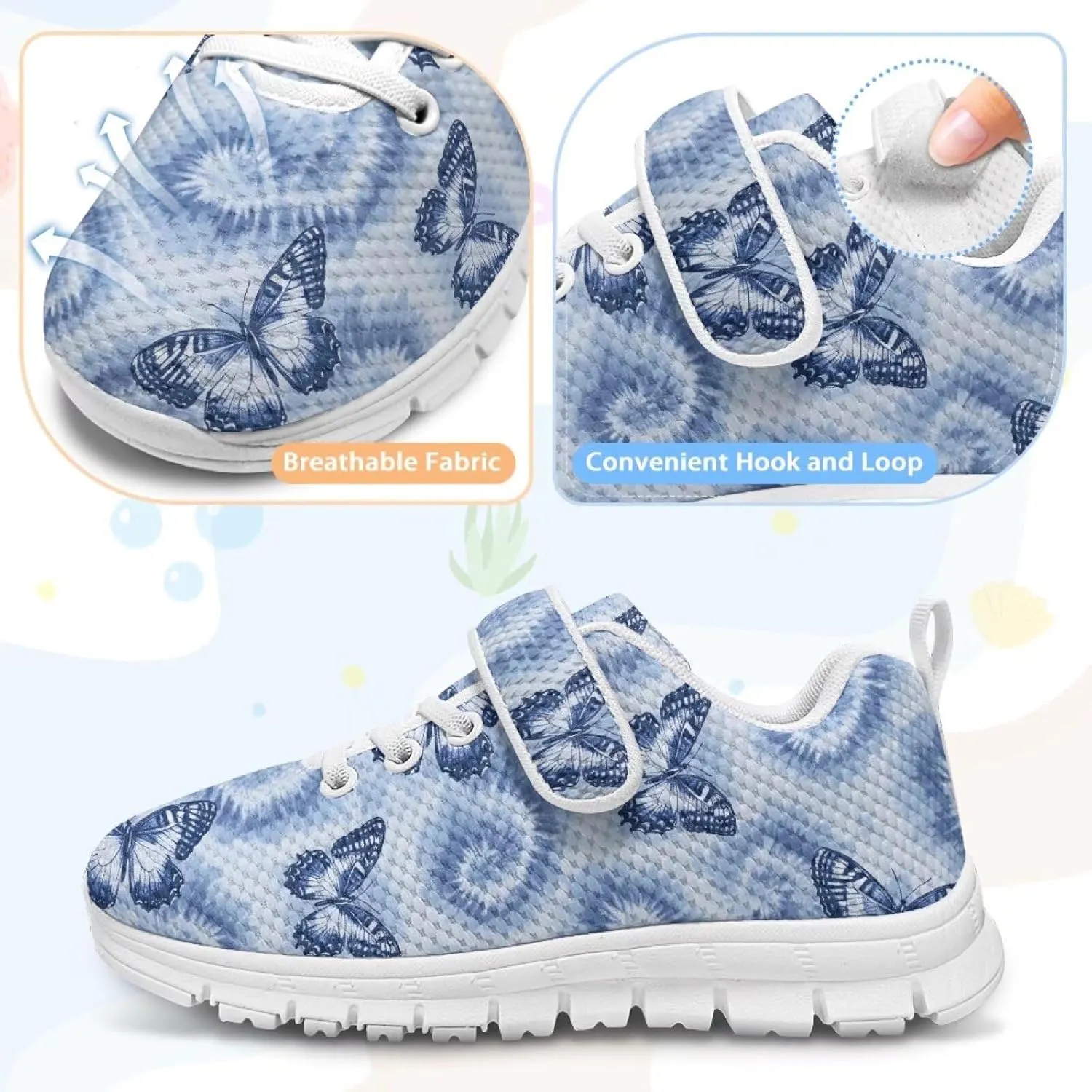 YEXIATODO Girl Boys Slip-On Sneakers Toddler/Little Kid/Big Kid Lightweight Fashion Breathable Tennis Walking Shoes