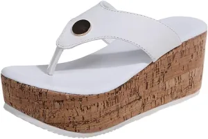 ZBYY Flip Flops Sandals for Women Summer Platform Wedge Sandals Casual Beach Outdoor Thong Sandals High Heels Shoes