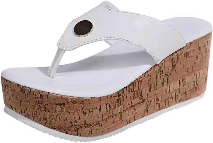 ZBYY Flip Flops Sandals for Women Summer Platform Wedge Sandals Casual Beach Outdoor Thong Sandals High Heels Shoes