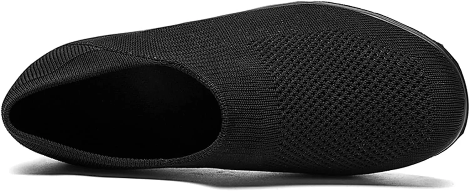 ZBYY Walking Shoes for Women Summer Arch Support Slip On Sneakers Breathable Comfortable Wedge Platform Loafers